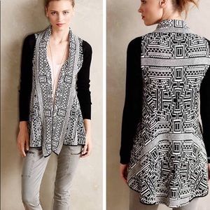 Anthropologie Field Flower Size XS cardigan black